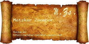 Metzker Zsombor névjegykártya